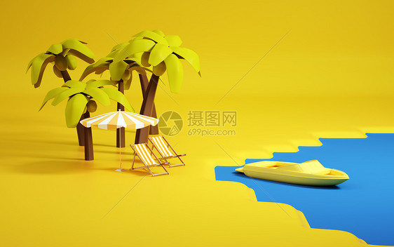 3d夏天背景图片