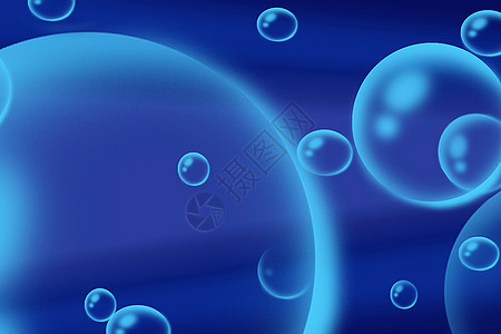 蓝色水气泡背景背景图片