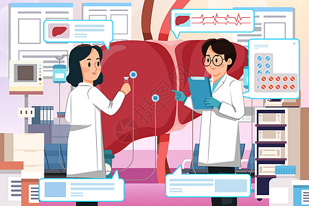 世界肝炎日医生在线研究治疗肝脏相关疾病高清图片