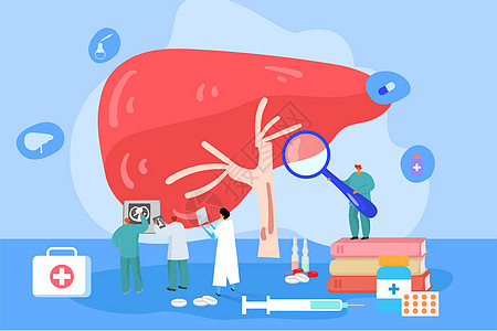 世界肝炎日医疗插画矢量设计插画素材图片