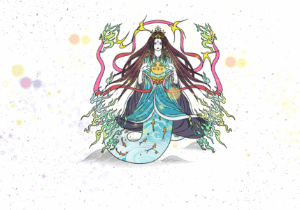 山海经异兽录之女娲gif图片素材