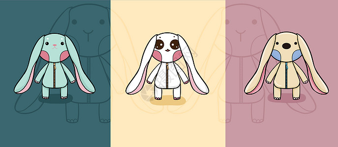 兔年兔子形象设计卡通风格图片