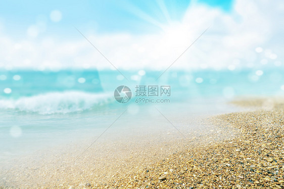 创意沙砾唯美海滩背景图片