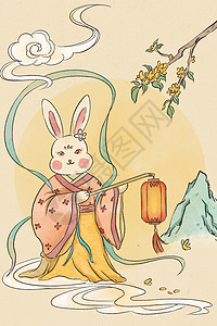 中秋传统节日国风兔子图片