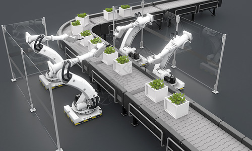 水果仓库3D自动化农业场景设计图片