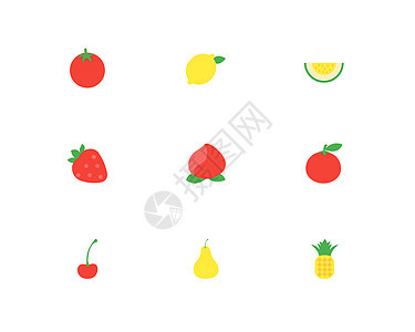 水果蔬菜简洁可爱图标图片