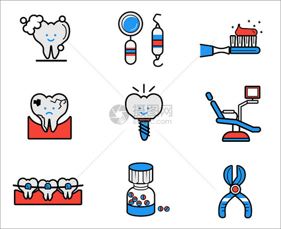 牙科医疗图标icon图片