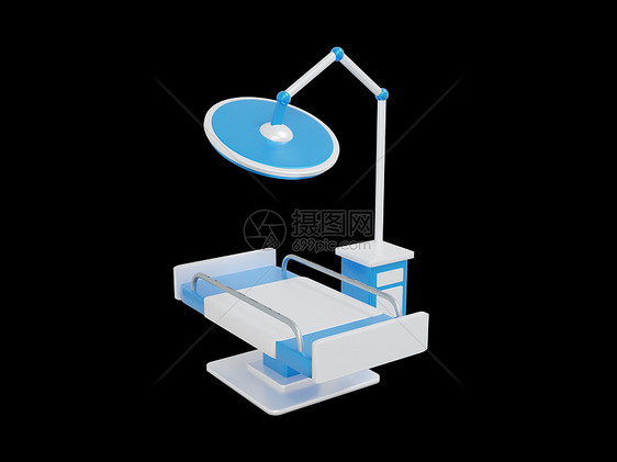 3D医疗机器手术台无影灯图片