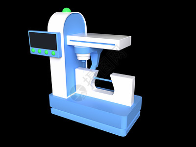 牙科护士C4D蓝白自动抽血医疗机器3D立体元素插画