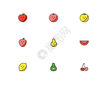 可爱水果卡通图标图片