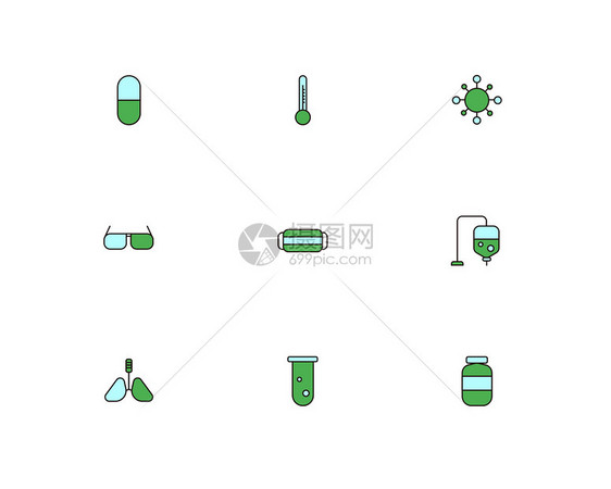 防疫系列简洁图标图片