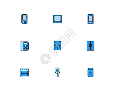 家电简洁图标图片