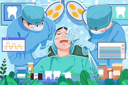 全国爱牙日牙科医生对患者进行牙齿治疗图片