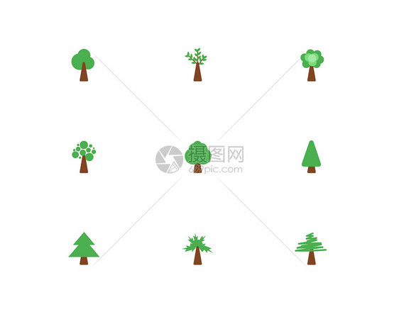 树木简洁图标图片