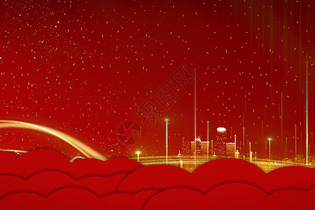 红色城市背景背景图片