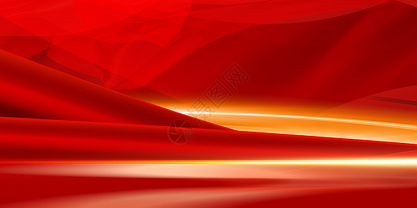 红色波浪光线红金宣传背景设计图片