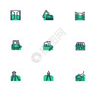 建筑工程矢量图标高清图片