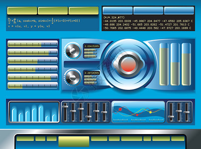 软件或硬件接口拥有大量仪表和控面板的网站矢图片