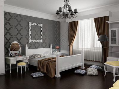 经典风格的现代卧室内图片