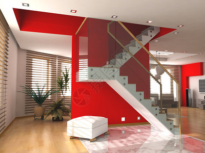 现代室内设计私人公寓3d渲染图片