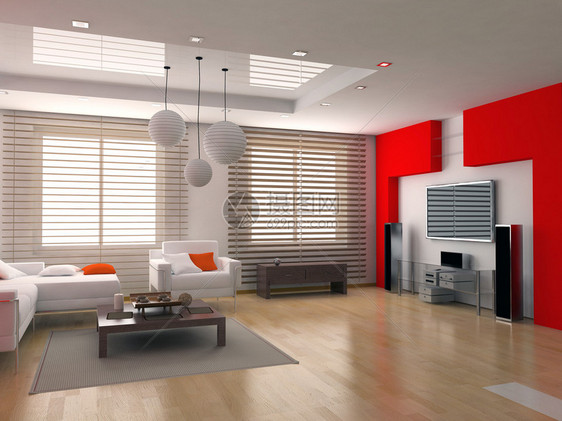 现代室内设计私人公寓3d渲染图片