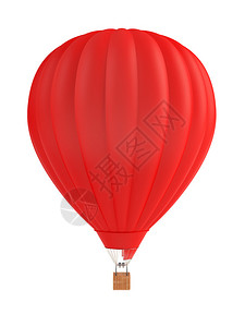 白色红气球的3d渲染图片