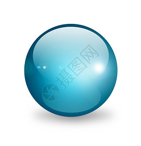 白色背景上的蓝色球体对象插图背景图片