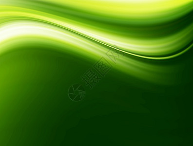 绿色波和空间插入文本或设计抽象图片