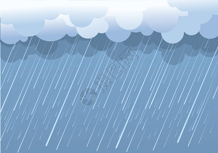 RainVector图像在潮湿的日子里有乌云图片