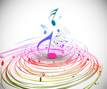 音乐多彩的音乐符主题彩虹旋图片
