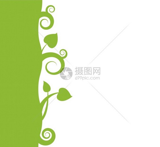 白色背景的绿色装饰品图片