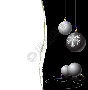 圣诞卡黑色和白灯泡图片