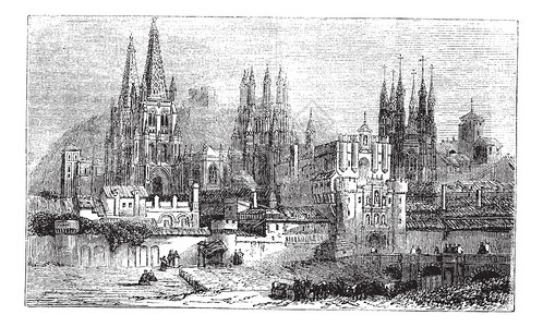 布尔戈斯城市西班牙1890年代图片