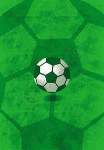 足球插图在绿色领域的一个球图片