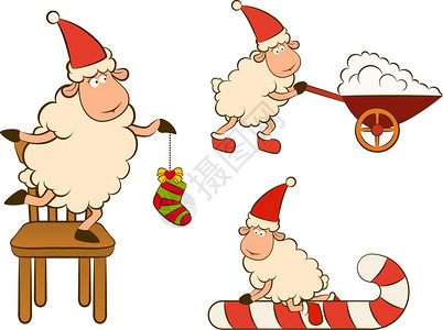 圣诞搞笑羊套图片