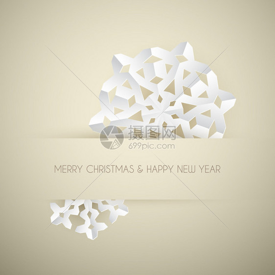 金光背景的矢量白纸圣诞节雪图片