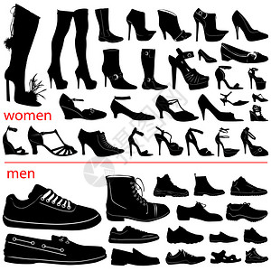 男女鞋矢量集图片