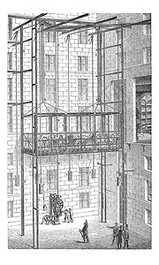 法国巴黎大剧院的电梯古典插图图片