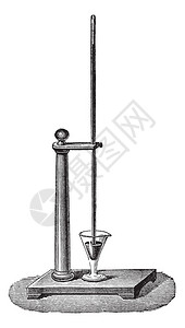旧刻的气压计演示插图工业百科全书EO拉米图片