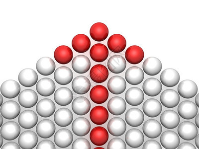 白色背景上的红色概念领导谢尔箭头图片