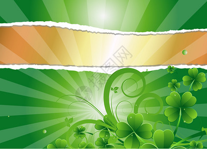 被撕纸ShamrockBanner的创意图片