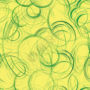 无缝垃圾组合与绿色圆圈和条纹背景图片