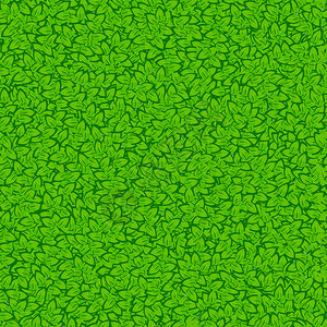 无缝的绿叶矢量图图片