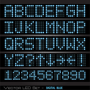 带有字母和数字的多彩蓝色的数图片