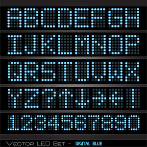 带有字母和数字的多彩蓝色的数图片