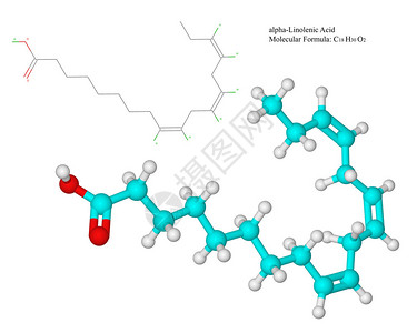 维生素f欧米茄3亚麻酸分子脂肪酸具有许多健康益处图片