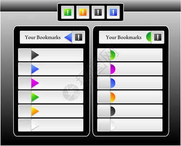 网站界面或iphone的书签不同颜图片
