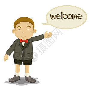 卡通欢迎人物图片