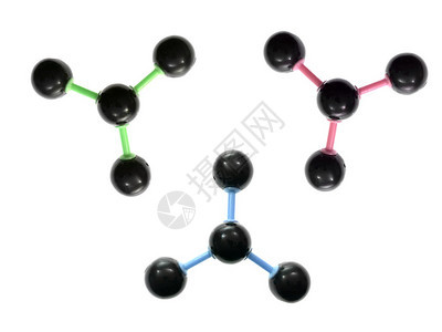 在白色背景下分离的分子结构Name以白背景图片