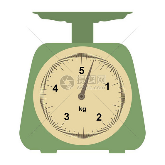 白色的家用秤的插图图片